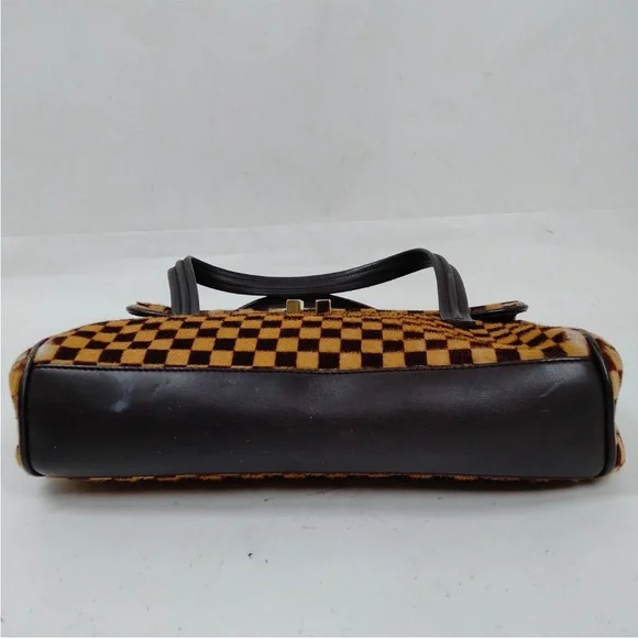 Louis Vuitton LV Damier Sauvage Pony Hair Handbag w COA - edge and corner wear - Picture 6 of 17